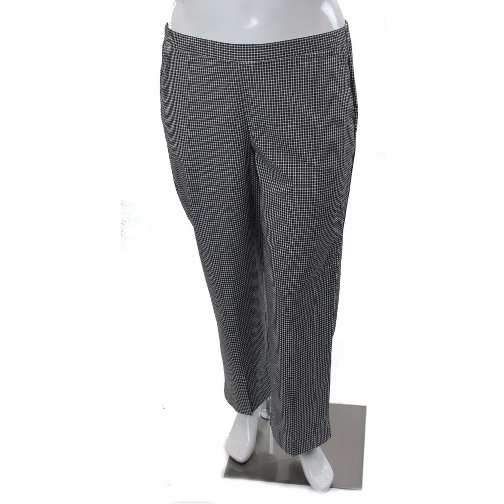 Alfred Dunner Pull-On Pants Black/White Checkers